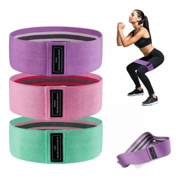 Kit 3 Faixas Elásticas De Exercício Hip Resistance Bands - Image 7